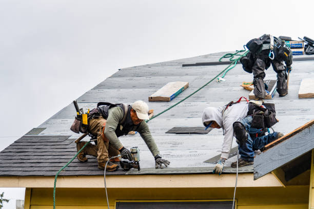 Professional Roof Replacement technician working in Bloomington, IN